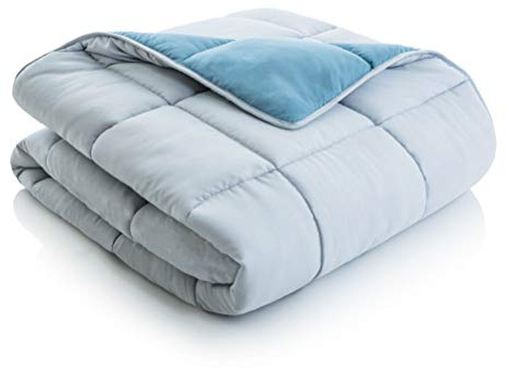 Malouf Reversible Bag Complete Bedding Set-King-Pacific/Ash