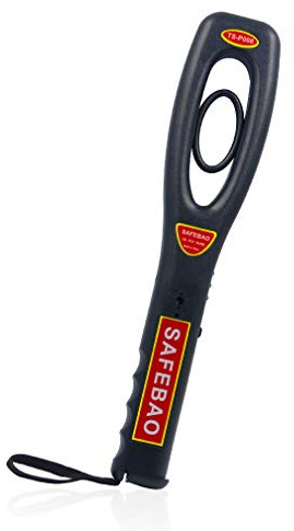 SAFEBAO Portable Hand Held Metal Detector Wand Security Scanner with Adjustable Sensitivity Ratio Audio and Vibration LED Indication