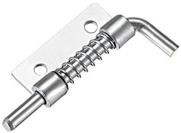 uxcell 5 Pcs Carbon Steel Lock Bolt Spring Loaded Pin Latch 56mm Long (Right)