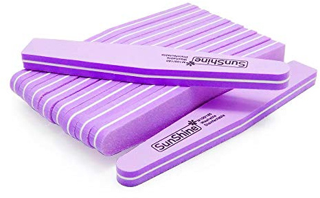 PROFICO 10 Stück Profi Nagelpuffer Buffer Diamant 240/320 Doppelseitge Buffer Nagelfeile Schmirgel Boards Feine Körnung Nagelfeile Gelnägel für natürliche Nägel Gel Nägel (Lila)