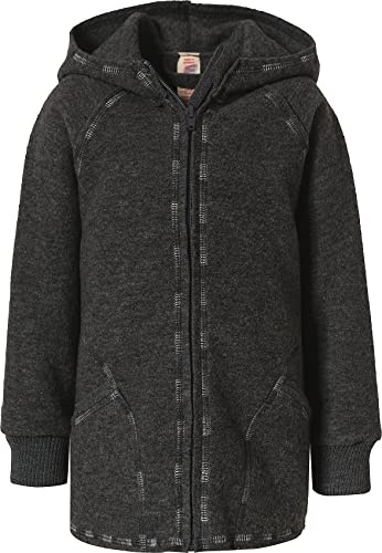 Engel Natur, Baby Walkjacke mit Reißverschluss, 100% Schurwolle (kbT) (Lavagrau Melange, 98-104)