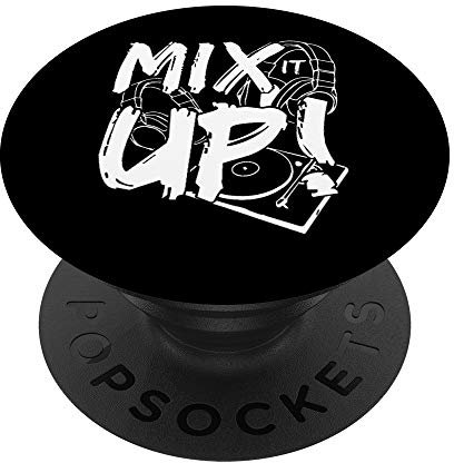 Mix it up! Disc DJ Headphone Music Gift Fun PopSockets Adhesive PopGrip