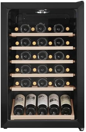 Cavin Polar Collection 49 - Weinkühlschrank, 45 Flaschen, 1 Temperaturzone 4-22°C, Kompressorkühlung, Kapazität 45 Flaschen, Holzregalböden, Glastür mit UV-Schutz