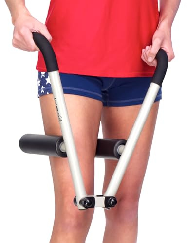 DoubleUP Roller D2 Leg & Arm Massager, Metal Frame + 2 Rollers, White
