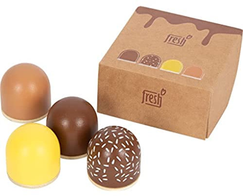 Small Foot Besos de Chocolate Fresh, Madera, Acc. Tienda y Cocina Infantil, Juegos de rol a Partir de 3 años, 12349 Juguete, Multicolor