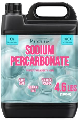 MENDELEEV STYLE 4.6 LB Sodium Percarbonate Laundry Booster – Heavy-Duty 99.9% Pure | Oxygen Power Cleaner for Laundry & Home (4.6 Lbs - 2.1 kg)