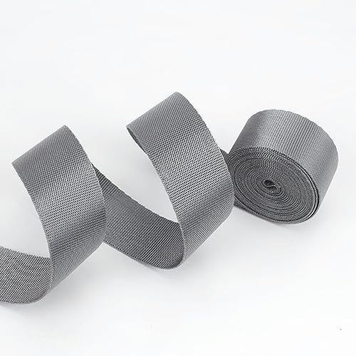 8 Meter 20–50 mm 0,7 mm Polyester-Nylon-Gurtband, Rucksackgurte, Bänder, Gürtel, Nähband, Bänder, Schrägband, Taschengurt, Zubehör, Grau, 50 mm