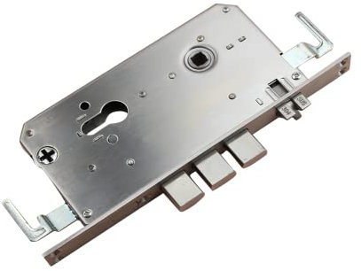 SkyjOy Serrure EncastréE Acier Inoxydable sécurité Porte en Bois Chambre intérieur 3 Points mortaise manilles Porte coulissante Cadre Serrure Corps Serrure A Encastrer