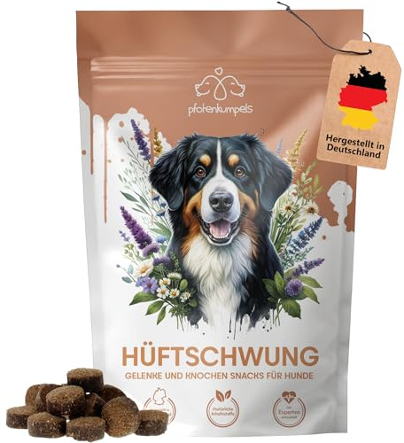 pfotenkumpels 'Hüftschwung' | Gelenk Soft Snacks für Hunde I Grünlippmuschel, MSM, Glucosamin & Chondroitin I Arthrose Hund I Unterstützt die Gelenke & Knochen | 100% natürlich | Gelenktabletten