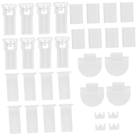 Cabilock Pleated Blind Repair Accessories Compatible with Most Pleated Blinds 32Pcs White Made of Sturdy Pom Material Practical Replacement Parts for Window Repair