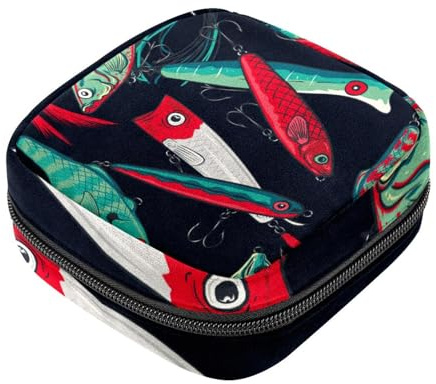 Damenbinden-Aufbewahrungsbeutel für Damen, große Kapazität, Menstruationspad-Tasche, Angelköder, schwarz, Menstruationstaschen, Tampon-Sammelhalter, Geldbörse