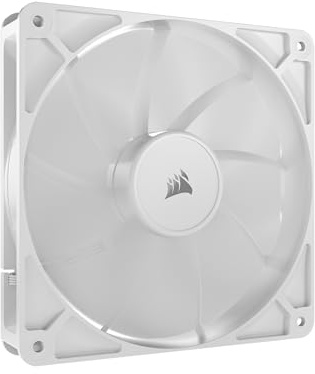 CORSAIR RS140 140mm PWM Fan – Daisy-Chain Connection – Low-Noise – Magnetic Dome Bearing – Single Pack – White