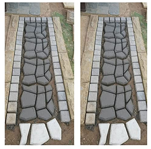 Pflasterform,Betonform Schalungsform Bodenpfad Maker Mold Betonform wiederverwendbarer DIY Pepper Furled for Garten Rasenpfad Mold Betonformen