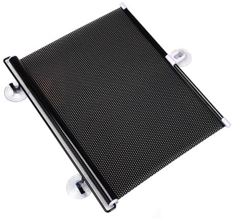 jiajulashou123 Verdunklungsrollo Mit Saugnäpfen Schwarz Sonnenschutz-Rollos für Fenster Temporäre Jalousien Ohne Bohren Fensterrollo Rollo Sichtschutz Einziehbarer für Büro (50x125cm)