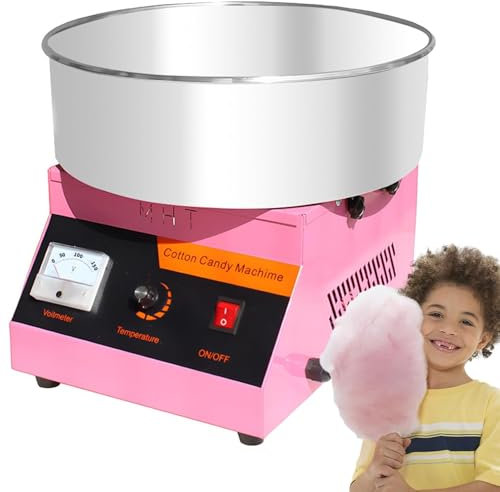 Candy Candy Machine,1000W Electric Stainless Steel Cotton Floss Machine,Cotton Candy Maker with Stainless Steel Bowl and Sugar Scoop,for Kids,Home,Birthday,Parties,Candy Machine