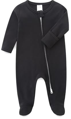 KIDDLETOWN Baby Neonato Pagliaccetto in Cotone Bambino Pigiama Ragazze Ragazzi Tutine, Neonato in Cotone Pagliaccetto Tutina a 2 Vie Cerniera a Piedini Pigiami Interi, Bambino Pigiama