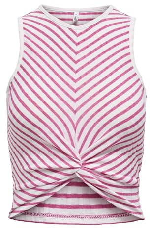 ONLY Onlsandy S/L Twist Top JRS, Fucsia Fedora, M