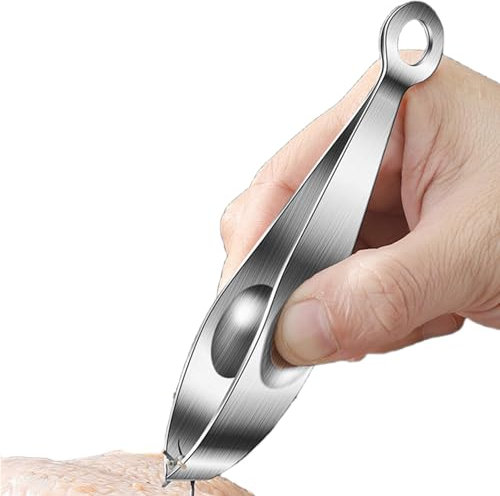 Cooking Tweezers - Kitchen Tweezers | Chef Tweezers | Stainless Steel Meat Hair Tweezers Plucker | Fishbone Clips | Multifunctional Hair Pliers Remover Tool for Duck Chicken Fish Cow