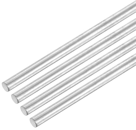QUARKZMAN 4 stycken rostfria stavar metallstavar, 3 mm x 420 mm massiva vågstavar 304 rostfritt stål rund stång solid rundstav för gör-det-självare gör-det-själv bil flygplan hantverksmodell
