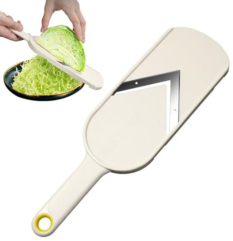 Trituradora de repollo, rebanadora de repollo - rallador de repollo - rallador rebanador para ensalada de col - utensilios de cocina útiles, picadora versátil de acero inoxidable para repollo, lechuga