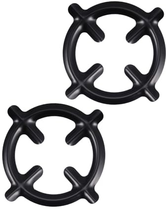 Support pour Cafetière Cuisinière, Lot de 2, Fer Noir | Stabilité pour Petites Casseroles et Poêles, Structure Robuste, Usage Restaurant et Café, Facile à Installer
