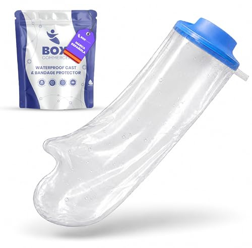 Box Commerce Adult Arm Cast Protector for Showering, Swimming - Comfortable Soft Silicone Waterproof Cover for Bandages, Casts, Wounds, Burns - Reusable Waterproof Bag - 6 cm ring