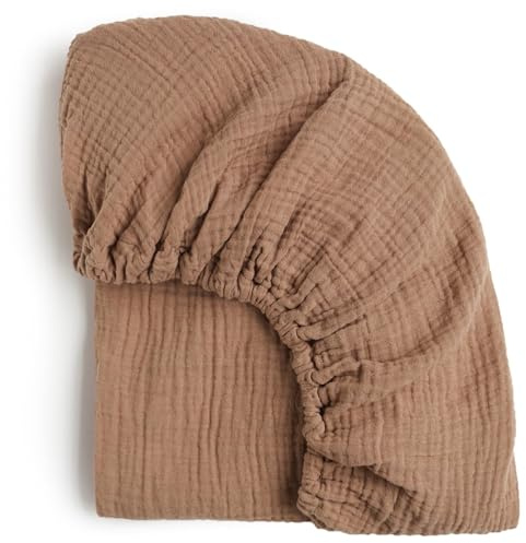 Muslin Baby Diaper Changing Pad Cover Cradle Mattress Sheets 32''X 16'' | vElastic Cotton Changing Table Cover Breathable Nursery Changing Mat Cover Sheets (Cover Only, Pad Not Included) (Brown)