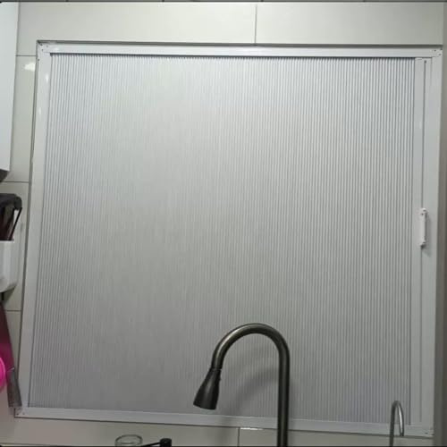 NMKSYX Falttüren Kleine Faltbare Tür Für Fenster 60x60 120x60 150x60 80x80 130x80, Wabendesign, Akkordeon-Türverdunkelung, Unsichtbare Faltbare Trenntür Für Küchen/Badezimmer(White,120x80cm)