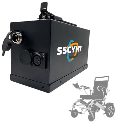 24V6.6Ah,SSCYHT 24 Volts Lithium Battery 24V 6.6Ah 13Ah 16Ah 20Ah 24Ah 30Ah 35Ah Replacement Electric Wheelchair Battery for 840Wh Mobility Scooter Motor Kit