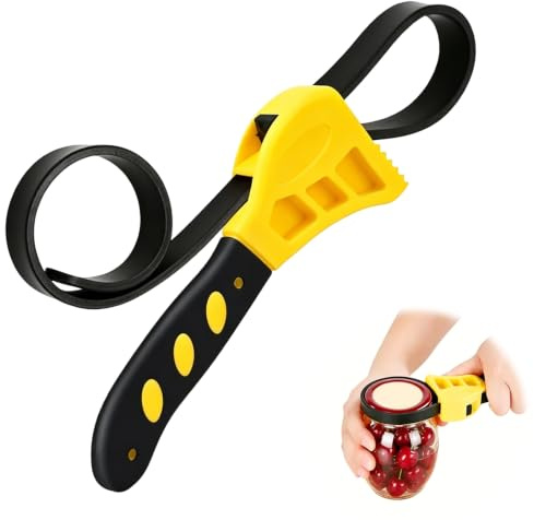 Noirwwe Rubber Strap Wrench 600mm Adjustable Jar Opener Plumbing Tool | 600mm adjustable rubber strap wrench for jars, pipes, shower heads, oil filters and DIY plumbing repair tasks.