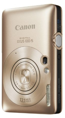 Canon Digital IXUS 100 IS Digitalkamera (12 MP, 3-fach opt. Zoom, 6,4cm (2,5 Zoll) Display, HDMI, SLIM) Gold