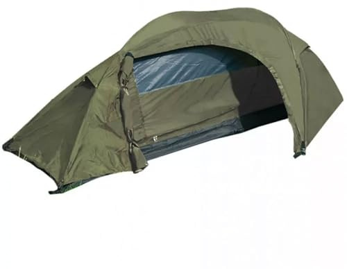 Mil-Tec Einmannzelt Recom (150x250cm) • Tunnelzelt für 1 Person • Ultraleicht, kompakt, Wind- & sturmsicher • Zelt für Trekking, Camping, Outdoor, Wandern • 1-Personen-Zelt • Farbe: Oliv