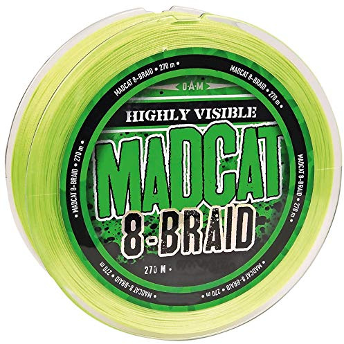 Madcat 8-Braid Wallerschnur - 270m geflochtene Angelschnur, Durchmesser/Tragkraft:0.50mm / 52.2kg