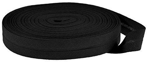 Schrägband Baumwolle 25m uni 20mm breit gefalzt Einfassband 50 Farben wählbar