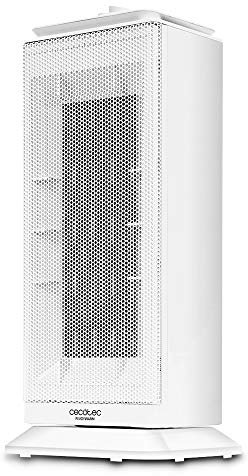 Cecotec Calefactor Baño Cerámico Ready Warm 6200 Ceramic Sky. 2000 W, Termostato Regulable, 3 Modos, Protección sobrecalentamiento y antivuelco, 20 m2