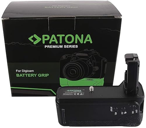 PATONA 1487 Batterigrepp för Sony VG-C2EM porträttgrepp | Batterifack för 2X NP-FW50, Battery Grip för Alpha A7 II, A7M2, A7R2, ergonomiskt, halkfritt med IR-fjärrkontroll