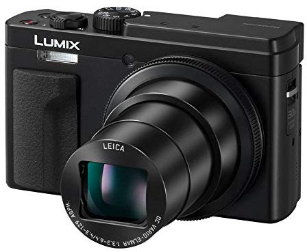 Panasonic Lumix DC-TZ95 - Cámara Compacta de 21.1 mp (Super Zoom, 10fps, Objetivo F3.3-F6.4 de 24-720mm, Zoom de 30X, Pantalla Abatible, 4K, Wifi, Bluetooth, RAW), Color Negro