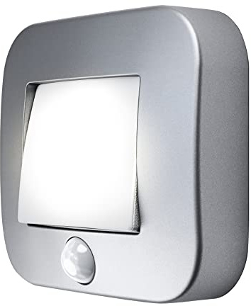 LEDVANCE LED batteridriven lampa, lampa för interiöranvändning, rörelsesensor, nattsensor, kallvit, 84,0 mm x 73,0 mm x 22,0 mm, nattlampa hall