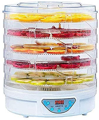 ZXLLAFT Déshydrateur Aliments Déshydrateur Aliments électriques Déshydrateur Viande Séchée Déshydrateur Fruits et Légumes, 5 Plateaux Empilables,220V