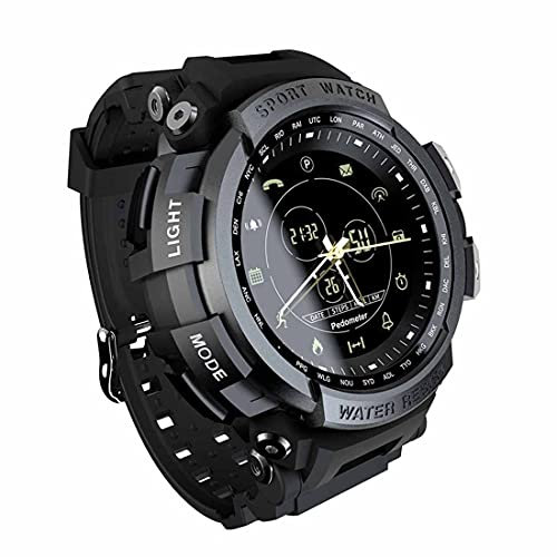XHJL Orologi Intelligenti Sonno Tracker IP68 Impermeabile Contapassi Corsa Nuoto Timer Sport all'Aria Aperta Orologio Digitale Smartwatches per l'Uomo Le Donne Android iOS (Black)
