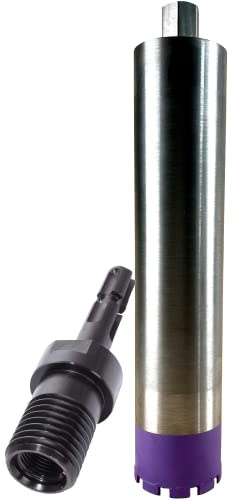 BoDi-TOOLS | Diamantbohrkrone 1 1/4 Zoll Aufnahme, Nutzlänge 400mm, Dosenbohrer für Beton | Ø 42mm & SDS Max Adapter