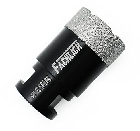 FACHLICH Diamond Core Drill Bits 35mm Tile Hole Saw Vacuum Brazed for Porcelain Tile Ceramic Granite Marble