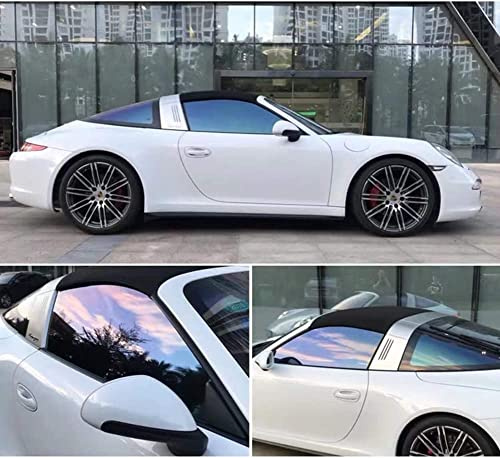 XhuangTech Chameleon Purple Blue Window Tint Film, 20% VLT 2 Mil Car Side Window Tinting, Block 90% Heat & 99% UV, Scratch Resistant Solar Film for Sedan/SUV Privacy Protection (39.37 in x 4.92' Ft)