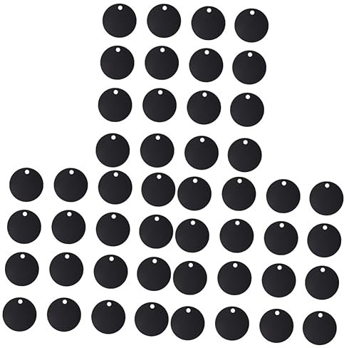 POPETPOP 75 Stk Leeres Etikett Acryl-Tags Gravurrohlinge Schmuck Haustier hundemarke selber machen Hundeausweis hängen Rostfreier Stahl Beschilderung Metall Schlüsselanhänger Armband