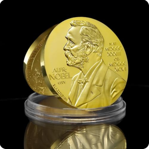 REZAJDUIE Moneda Conmemorativa Premio Nobel de Fisiología Medicina Moneda chapada en Oro Lenin Medalla Nobel Moneda Coleccionable