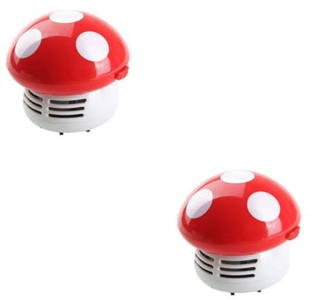 Cabilock 2pcs Cordless Mini Vacuum Cleaner Hand Held Desk Low Noise Portable Mini Desk Vacuum for Kitchen Tabletop Dust Cleaner Aa Batteries