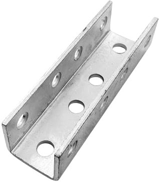ITEVE.GD U-Shaped Brace Fitting Turn Joint Connector Bracket Fit for 1/2 Bolt in 1-5/8 Strut Channel 0.157 Thickness External Channel Coupler Single Channel Brace(Electrogalvanized 1Pack)…