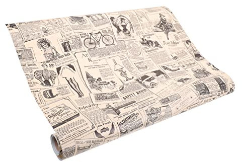 jojofuny Pintado De Periódico Vintage Adhesivo Para Pared Estilo Retro Decoración De Pared Para Dormitorio Sala De Estar