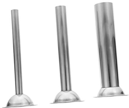 Tubi per Insaccare Salsicce Acciaio Inox, Set 3 Pezzi Taglia 5 | Argento, Pulizia Facile e Uso Sicuro, per Cucina e Preparazione di Carne Sacche