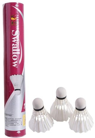 12 Stück/Set Gänsefeder-Badminton-Federbälle, hohe Geschwindigkeitstraining, Badmintonbälle mit großer Stabilität für Indoor-Outdoor-Sportarten